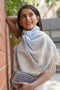 Enchanted Border | Embroidered Wool Silk Stole